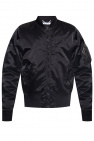 graphic-print zip-up lightweight jacket Black