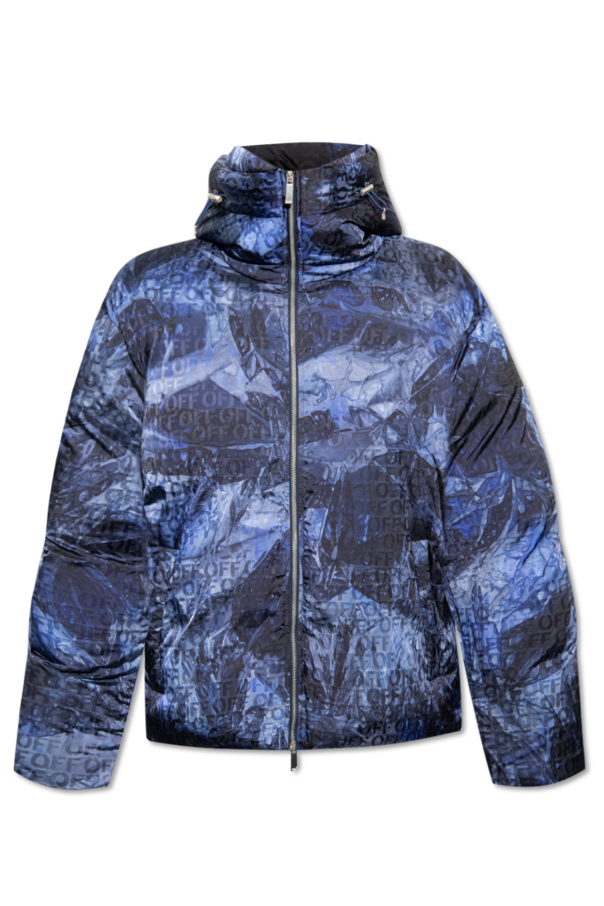 Navy blue Hooded down jacket Off-White - Vitkac GB