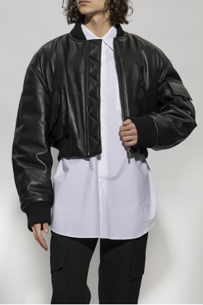 Off-White Leather Full-Zip jacket