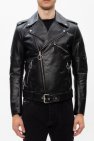 Off-White Leather jacket with logo