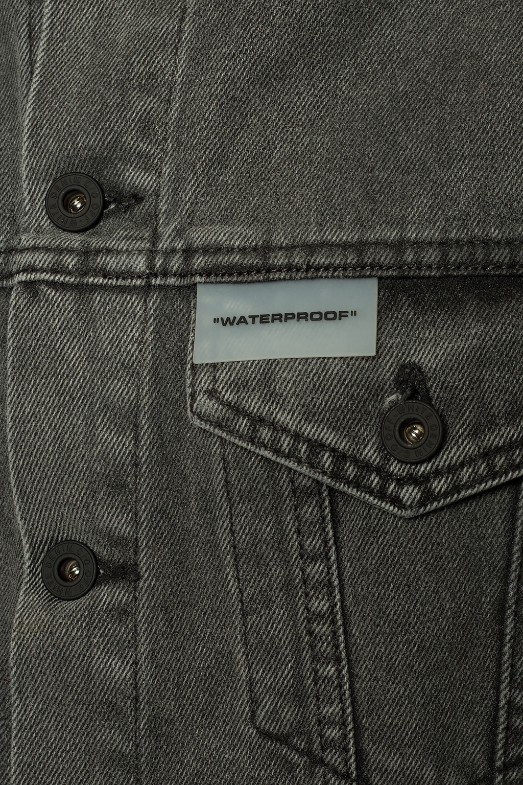 black white denim jacket