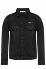 Off-White BLACK Denim jacket with logo
