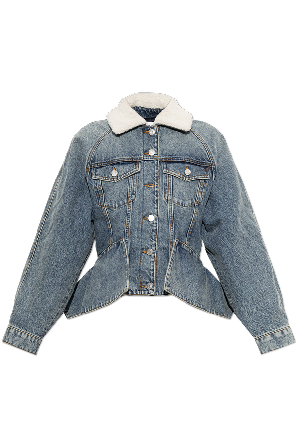 Denim jacket with belt od Balmain