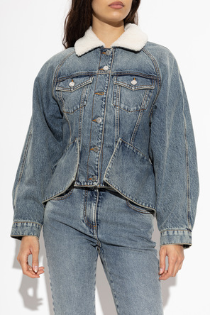 Balmain Chaqueta vaquera acolchada de corte asimétrico