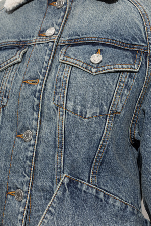 Balmain Chaqueta vaquera acolchada de corte asimétrico