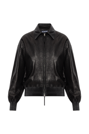 Leather jacket ‘Losange’