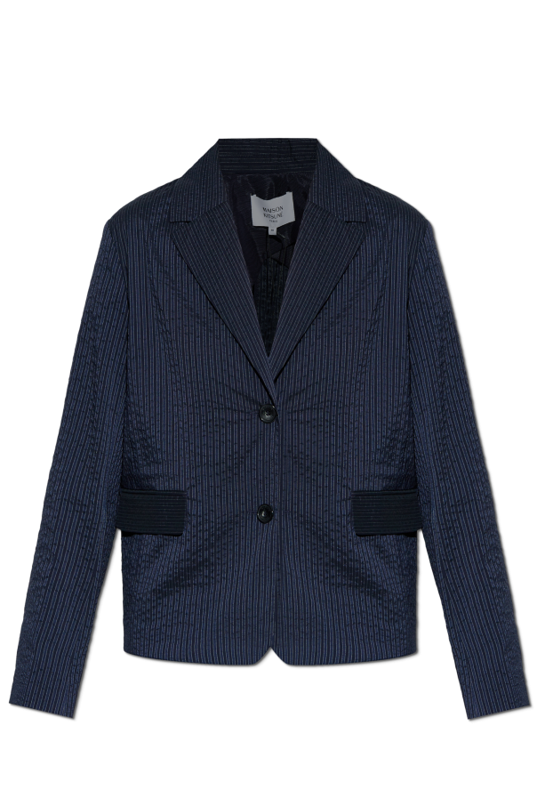 Maison Kitsuné Marynarka ze wzorem w prążki