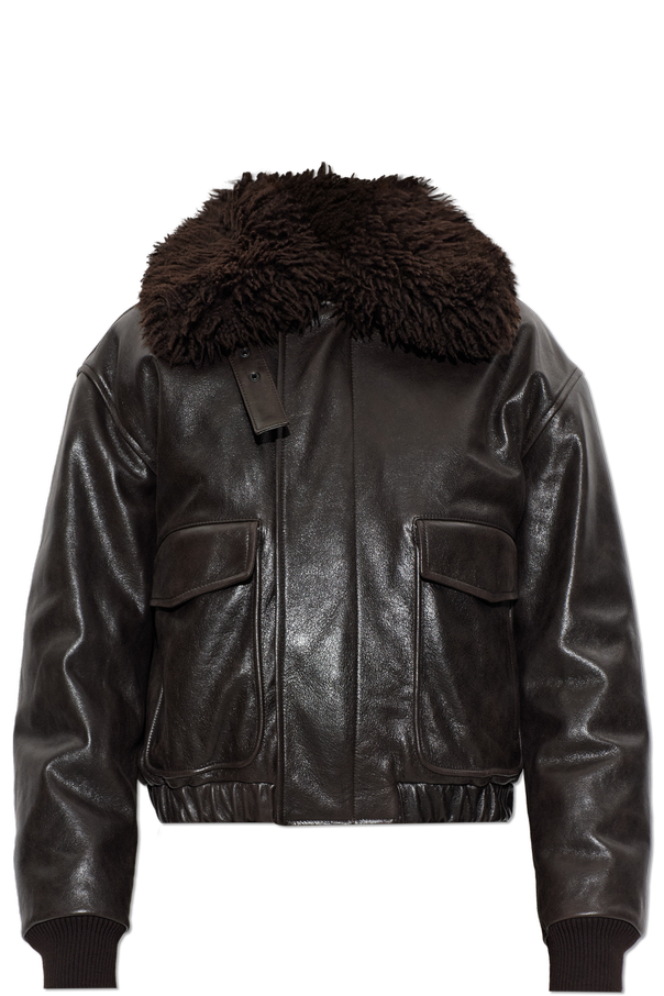 Leather Jacket with Detachable Collar od Lemaire