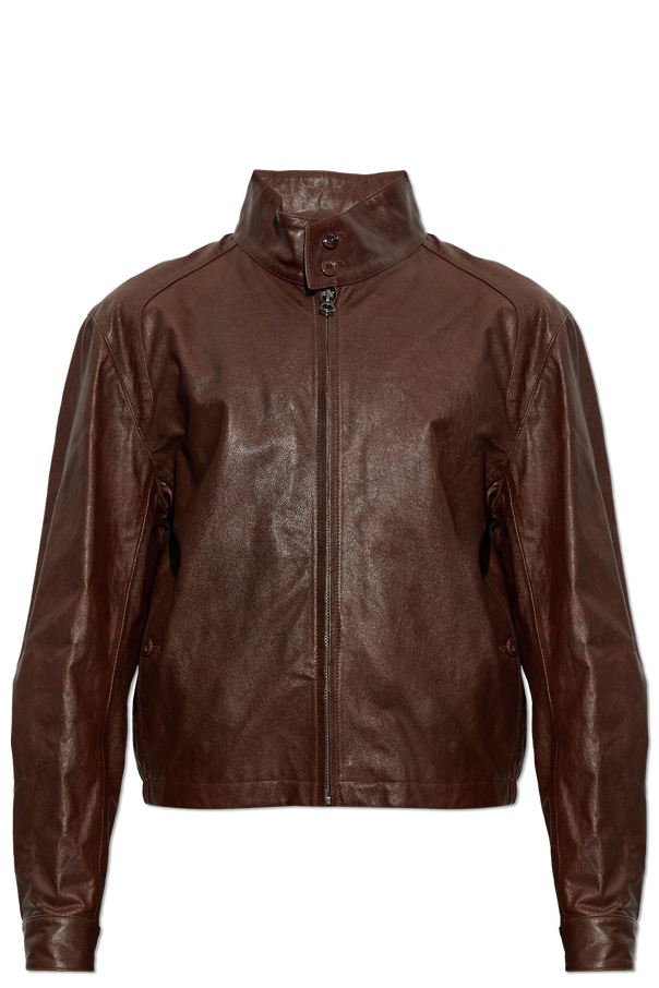 Lemaire Lederjacke mit Stehkragen