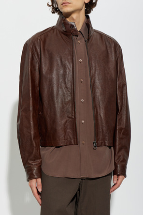 Lemaire Lederjacke mit Stehkragen