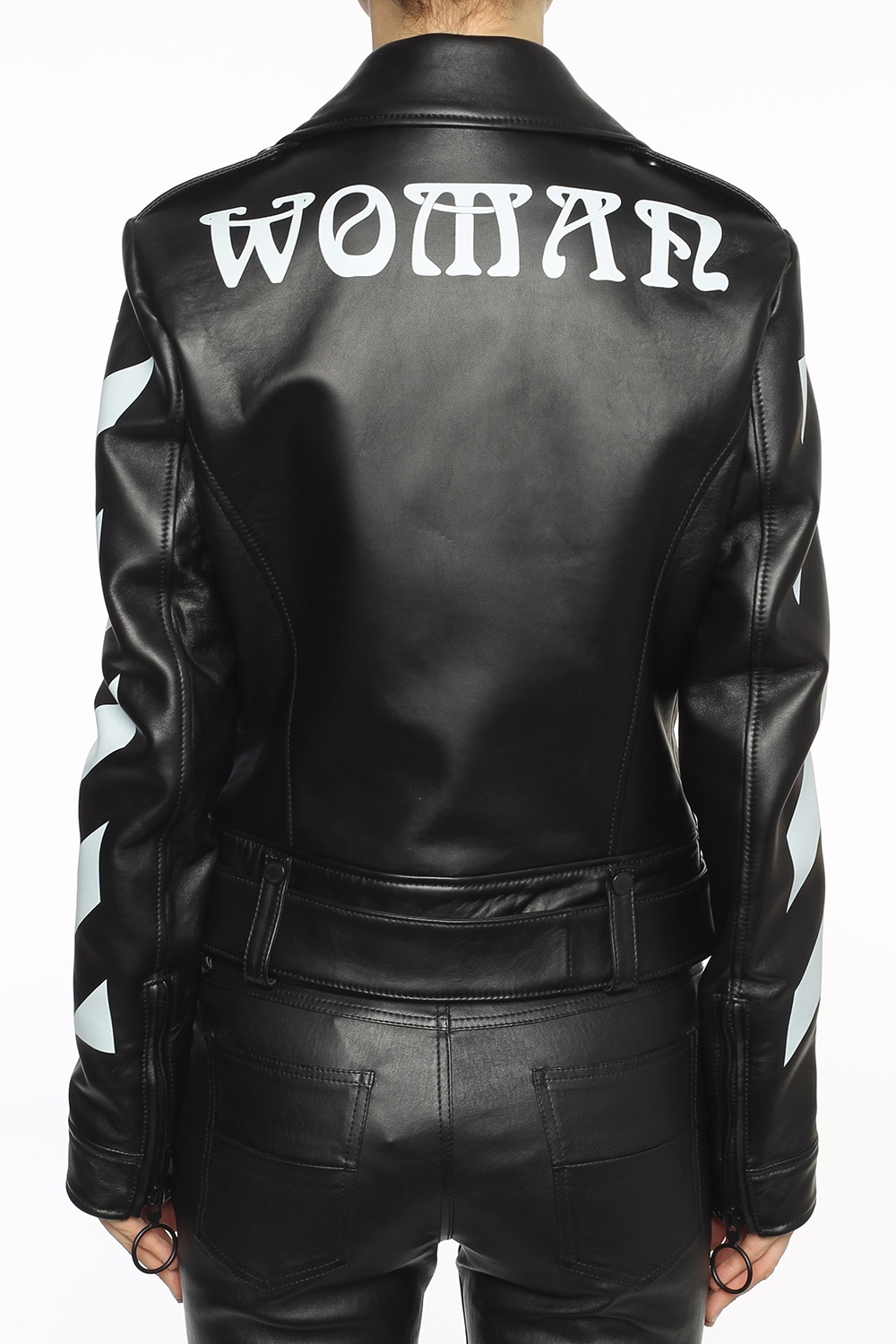 Black Leather biker jacket -