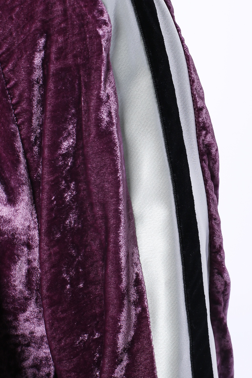 Off-White Purple Crushed Velvet Bomber Jacket