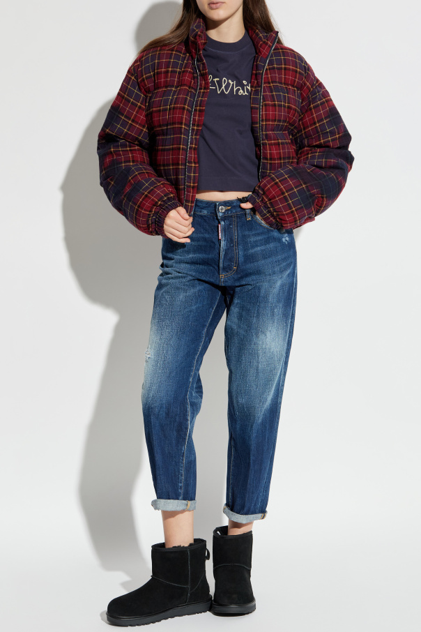 Off-White Gefütterte karierte Jacke