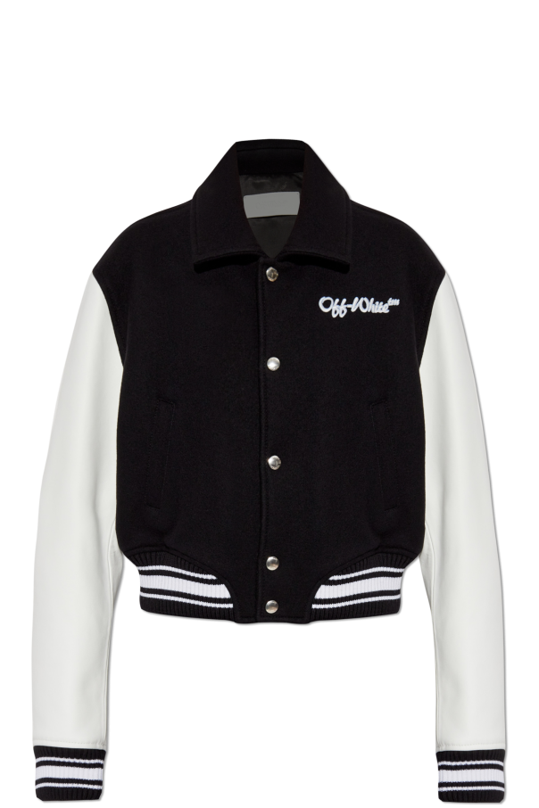 Jacket with leather sleeves od Off-White