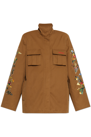 Chaqueta de corte holgado con estampado colorido