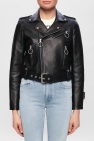 Off-White BLACK Leather biker jacket