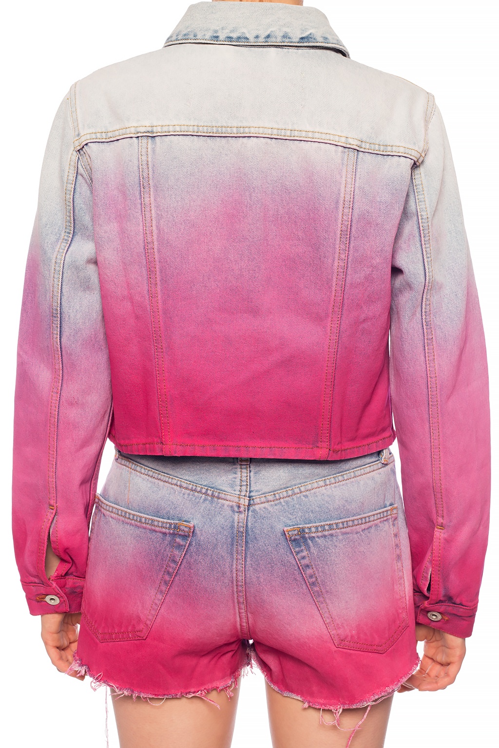 fuchsia denim jacket