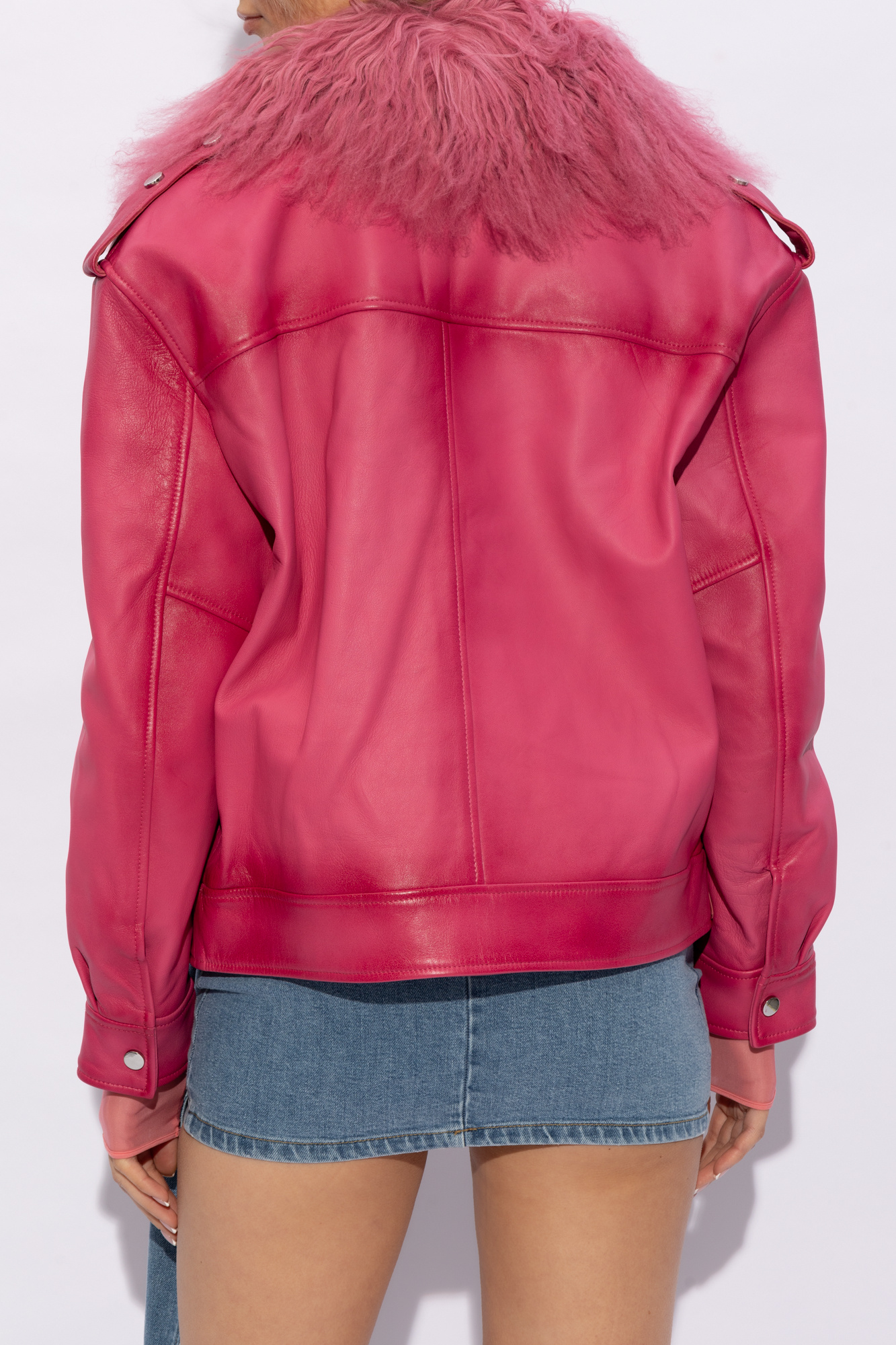 Blumarine logo-printed colour-block hoodie