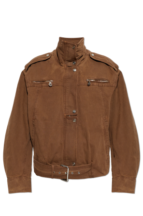 Cotton jacket with epaulettes