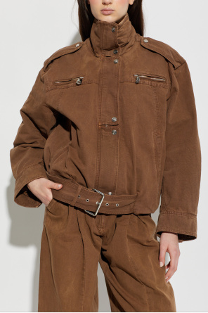 Blumarine Cotton jacket with epaulettes