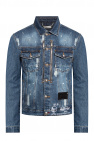 Philipp Plein BLUE Denim jacket with logo