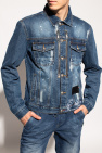 Philipp Plein BLUE Denim jacket with logo