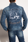 Philipp Plein BLUE Denim jacket with logo