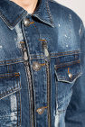 Philipp Plein BLUE Denim jacket with logo