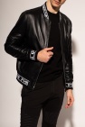 Philipp Plein BLACK Leather bomber jacket