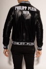 Philipp Plein BLACK Leather bomber jacket