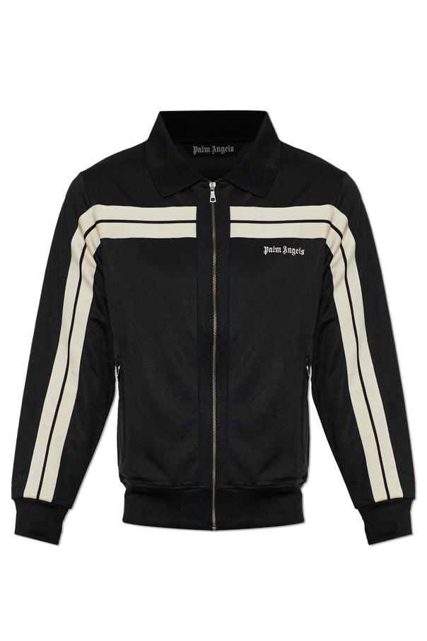 Palm Angels zip-up sweatshirt with embroidered logo od Palm Angels