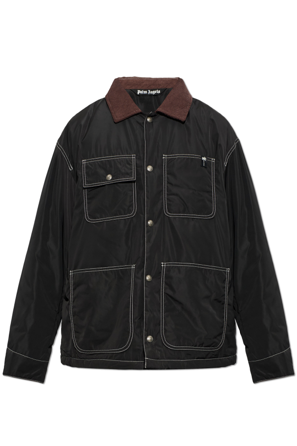 Padded jacket with appliquéd logo od Palm Angels