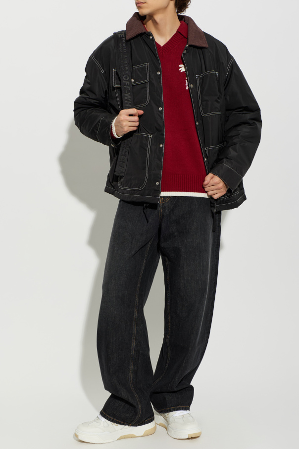 Palm Angels Padded jacket with appliquéd logo
