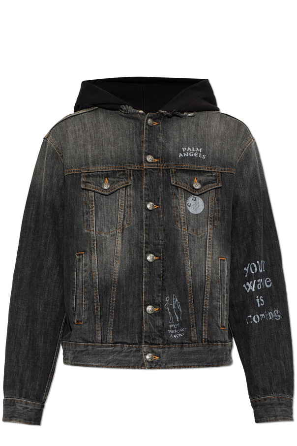 Vintage-effect denim jacket od Palm Angels