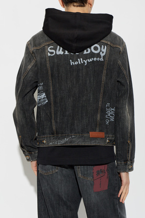 Palm Angels Vintage-effect denim jacket