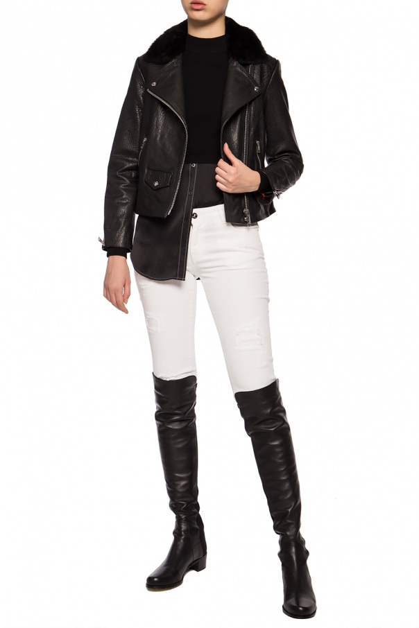 allsaints pataya leather biker jacket