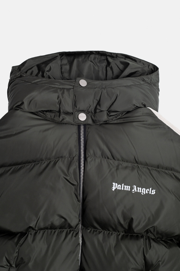 Palm Angels Kids Quilted hooded jacket