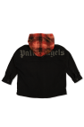 Palm Angels Kids BLACK Shirt with detachable hood