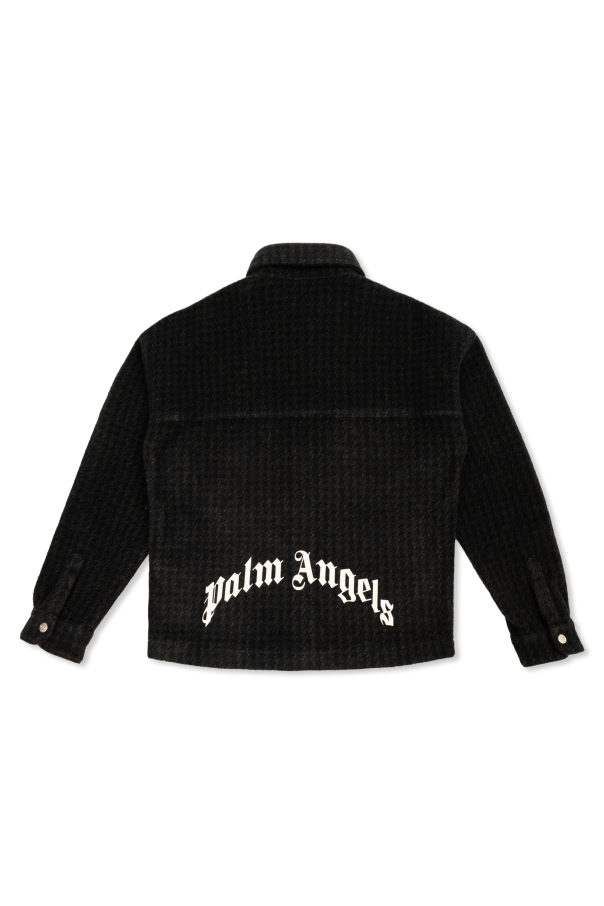 Palm Angels Kids Shirt with houndstooth pattern