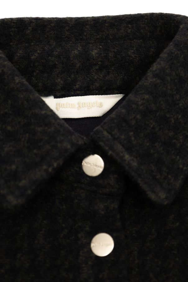 Palm Angels Kids Shirt with houndstooth pattern