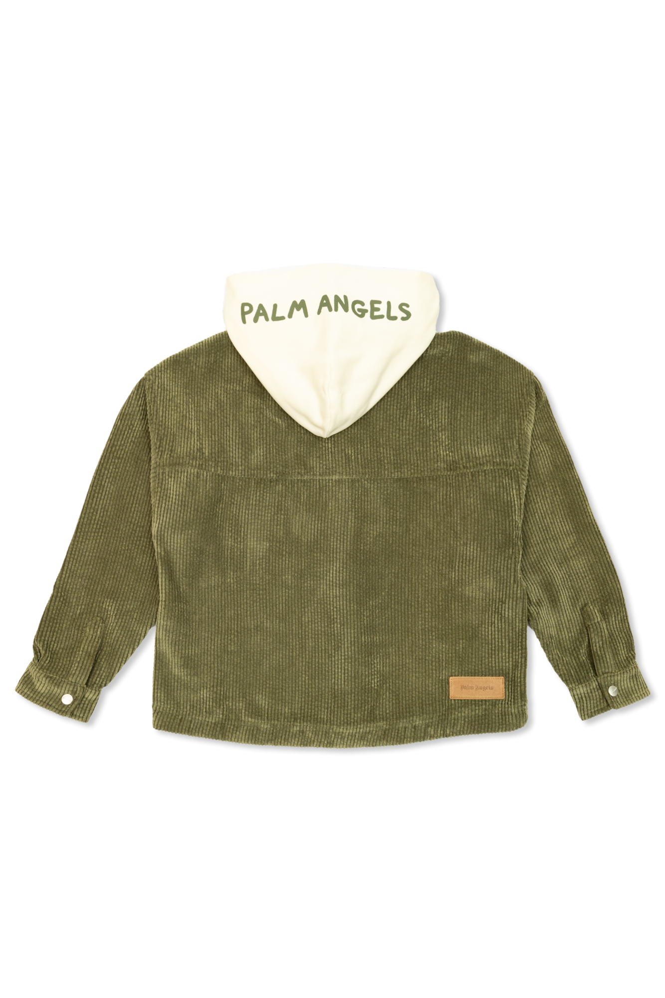 Palm Angels Kids Corduroy shirt with detachable hood