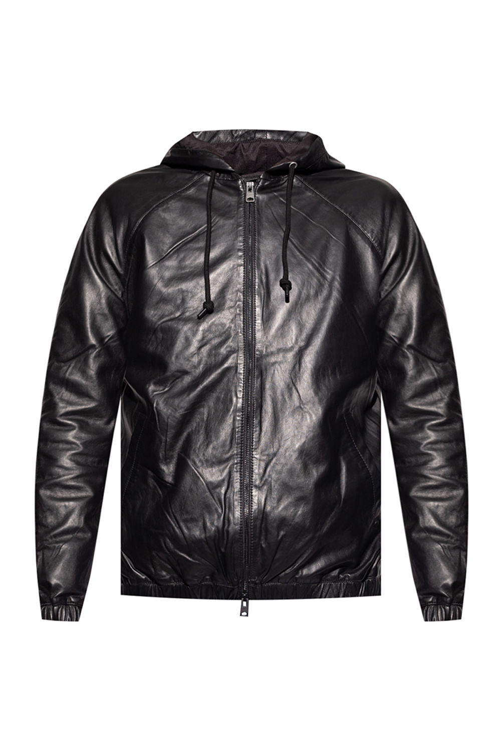 AllSaints ‘Penton’ hooded leather jacket