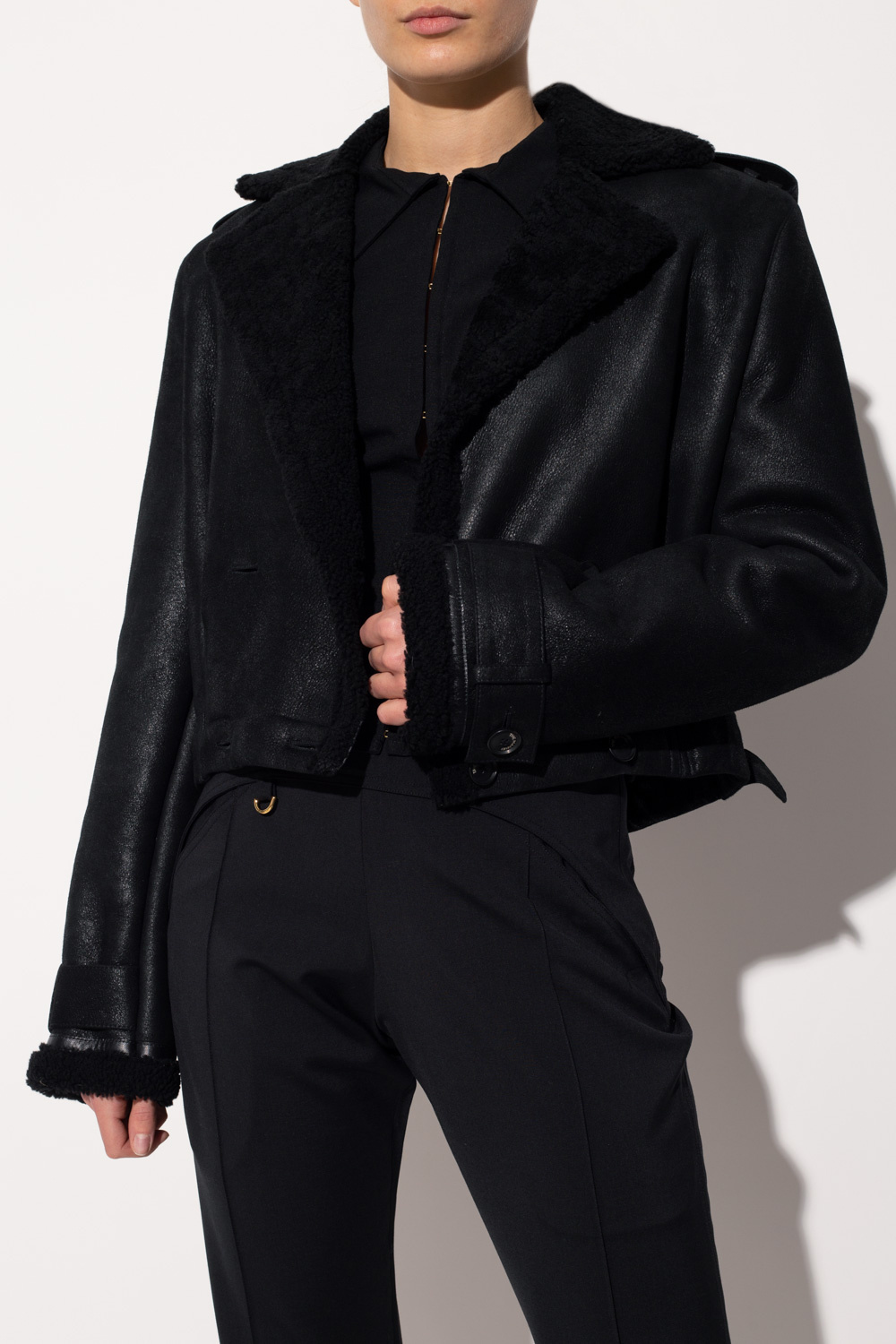 The Mannei ‘Petra’ cropped shearling Dri jacket