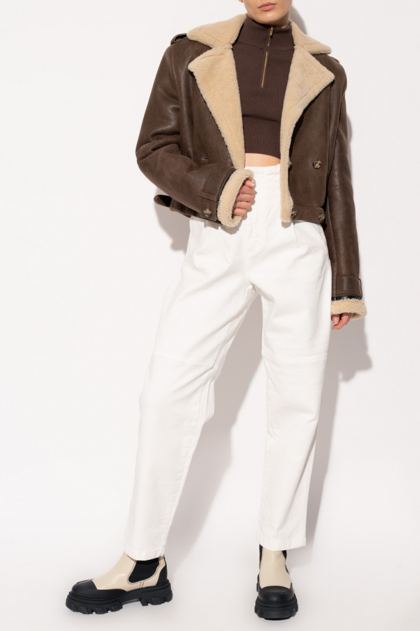 The Mannei ‘Petra’ cropped shearling Barrie jacket