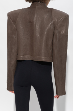 The Mannei ‘Baku’ cropped leather Olivia jacket
