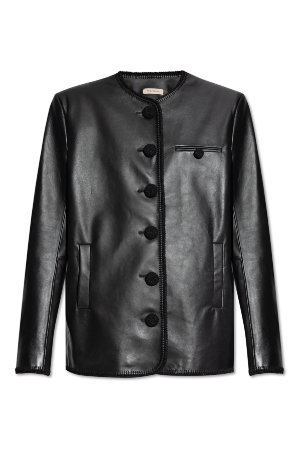 The Mannei Leather jacket with decorative trims