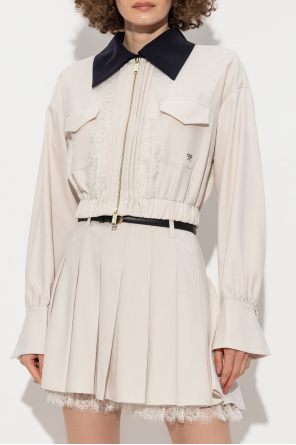 Self-Portrait Jacke mit Spitzenbesätzen