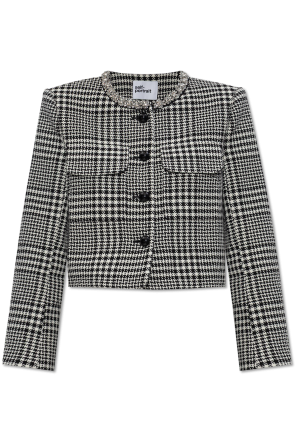 Jacke mit Hahnentritt-Muster