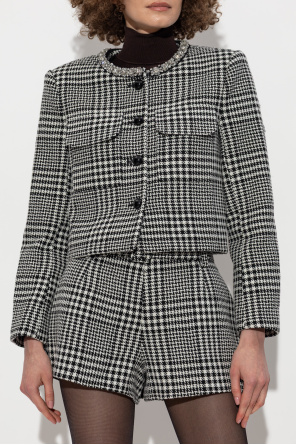 Self-Portrait Jacket with houndstooth pattern