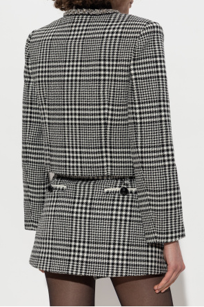 Self-Portrait Jacket with houndstooth pattern